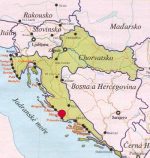 Mapka Dalmácie